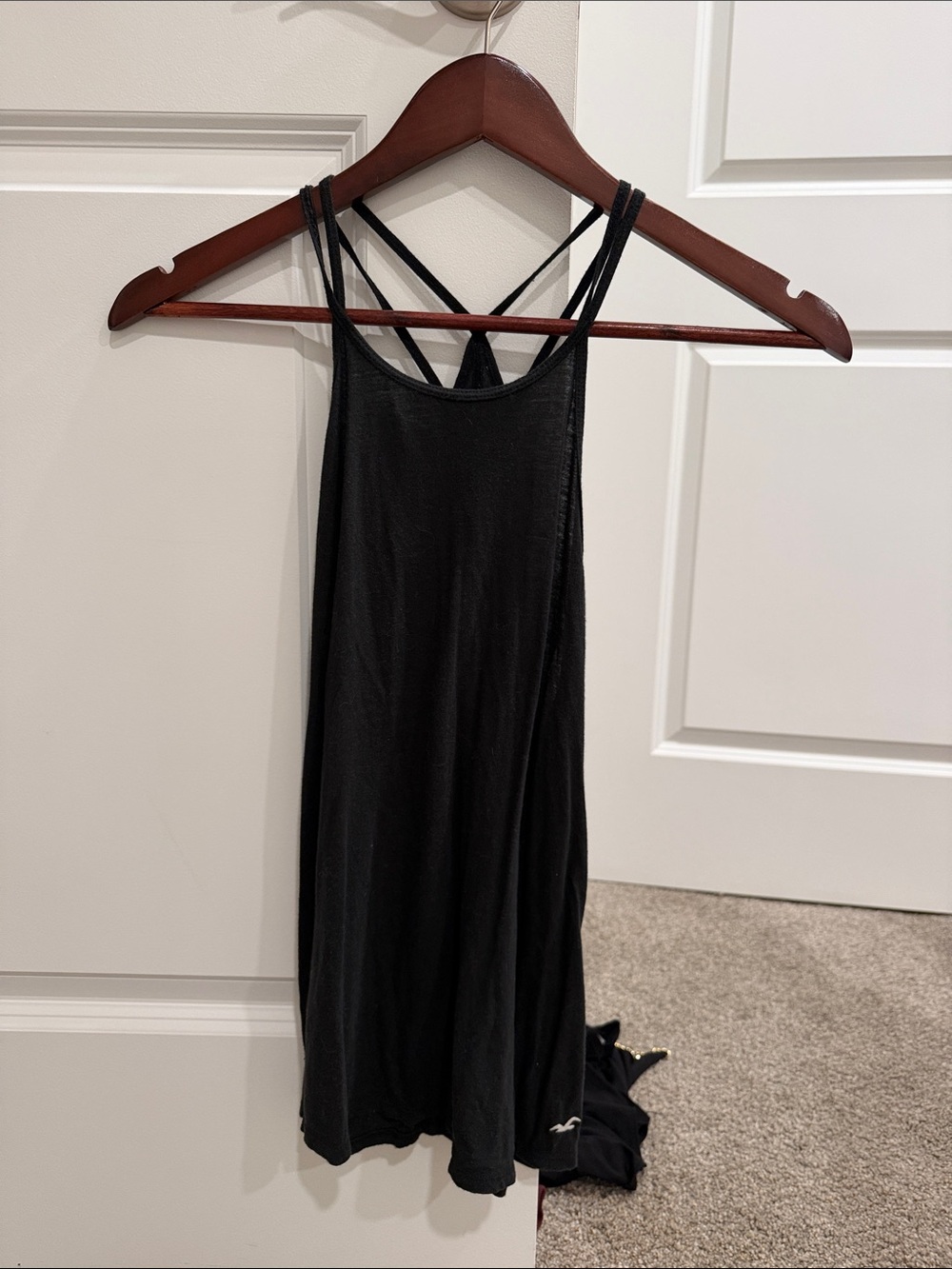 Hollister Black Double-Strap Tank Top